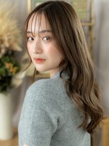 カバーヘア ブリス 志木南口駅前店(COVER HAIR bliss)&nbsp;カーキグレージュ顔回りレイヤーモテロングa志木20代30代40代