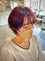 アトリエ エス atelier es HAIRDESIGN&nbsp;ピンクブラウン/丸みシルエット/丸みショート/透明感カラー/小顔