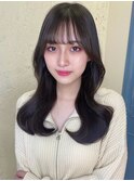 韓国ヘア レイヤーカット 顔まわりカット 前髪