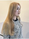 ホワイトブロンド/くすみベージュ/外国人風カラー