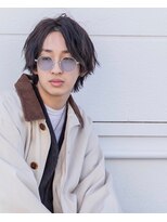 メンズ/暗髪/センターパート/ニュアンスパーマ