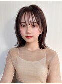 20代シースルー前髪で可愛いくびれボブ結べるボブ外ハネボブ