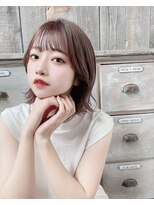 ロンドリゼル 札幌(Lond RiseL) オリーブグレー/前髪/ボブ/マロンベージュ/レイヤーカット/小顔