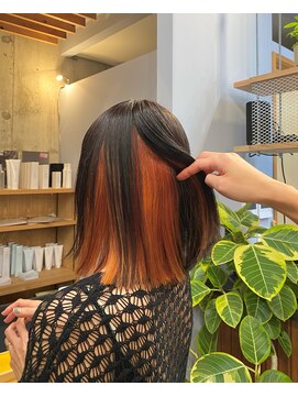 THINK AND【シンクアンド】 インナーカラー / オレンジカラー / 髪質改善カラー