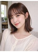 オトナ可愛いを叶える、ツヤ感チョコブラウンボブ