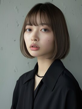 エーヴ 【くすみブラウン × ハッシュボブ】