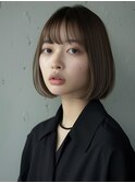 【くすみブラウン × ハッシュボブ】
