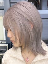 ニコ トウキョウ 渋谷(nico TOKYO)&nbsp;ホワイトシルバーダブルカラーハイトーン韓国レイヤー