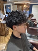 波巻きパーマ