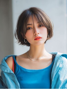 ロッソ 大橋店(Rosso) 透け前髪の柔らかショートボブ【大橋】