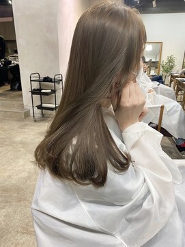 アリー 原宿 表参道(ALLY) [ALLY]ブリーチなし☆オリーブグレージュ