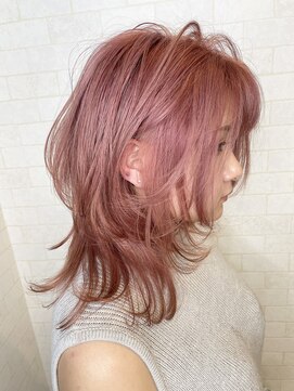 アルマヘア(Alma hair) ロングウルフ★ピンク