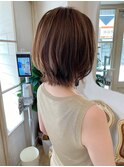 愛されヘア大人女子丸みくびれショートボブ外ハネ梅ヶ丘美容室