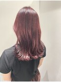 ブリーチなし　ピンクカラー/イルミナカラー