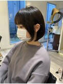 首周りすっきりなショートボブ