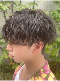波巻きパーマツイストスパイラルパーマメンズマッシュパーマ