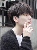 ゆるめ波巻きスパイラルパーマ束感マッシュヘア