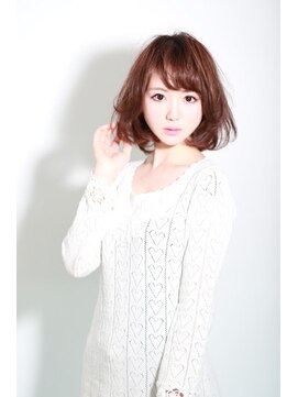 アディクト イースト 東陽町東口(addict EAST) 厚めバングのくせ毛風無造作ボブ＿アッシュベージュ［東陽町]