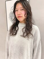 フェンヘアーアイス 中目黒(Fen.hair ici)&nbsp;こなれロングモテ髪薄めバング前髪デジタルパーマ大人美人