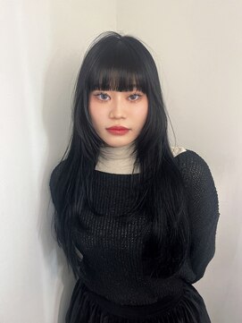 シェノン 表参道(CHAINON) 韓国ロングレイヤーブルーブラック