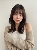 大人可愛い20代30代40代小顔ウルフレイヤーセミディ