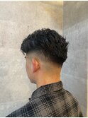 メンズパーマ+フェードスタイル