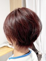 アイズ(I's)&nbsp;丸みショート×バーガンディ×20代30代40代50代