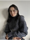 クラゲヘアミディアムヘアオリーブグレージュミニボブミディアム
