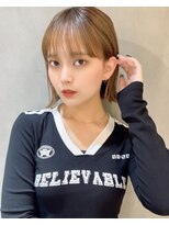 ロンドリゼル 札幌(Lond RiseL)&nbsp;オリーブグレー/前髪/ボブ/マロンベージュ/レイヤーカット/小顔