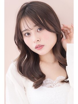 プライズ 表参道原宿店(prize) くびれ巻きレイヤーカット韓国ヘアブリーチなしカラーピンク