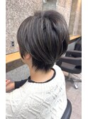 くびれショート×ハイライト×グレージュ