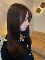 LUVISM 栄店/名古屋/ダブルカラー/ブリーチ/顔周りレイヤー/学割【5月1日OPEN(予定)】 ショコラカラー/ショコラベージュ/ダブルカラー/yuira