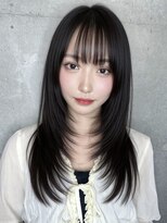 クーエフー 表参道(coo et fuu)&nbsp;小顔くびれヘアアッシュベージュ韓国風ロングレイヤー夏カラー