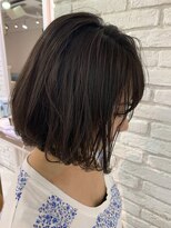 ロンド 表参道店(Lond)&nbsp;３Dカラーミニマムボブ＊濡れ髪スタイリング～ジグザグバング