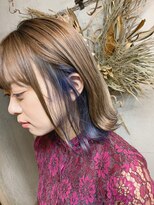 トップス TOPS&nbsp;ミラーベージュ×ネイビーインナーカラー