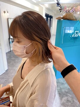 カラン(caran) インナーカラー×ことりベージュ×グレージュアッシュ