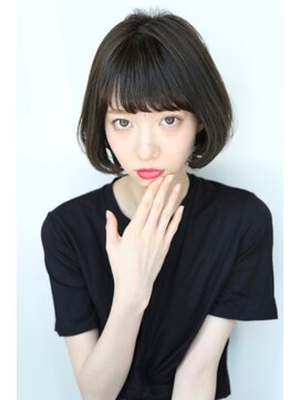 グランリーフ(Hair&Make Granleaf) 透け感のある暗髪短めボブ