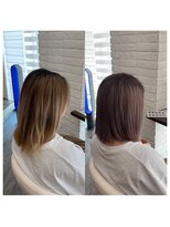 クラン ヘアーアンドスタジオ(CLAN hair & studio)&nbsp;ハイトーンカラーエクステブリーチカラーミルクティーベージュ