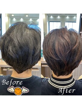 ディーボーイ 健軍店(D-BOY) ハイライトカラー6・白髪ぼかし