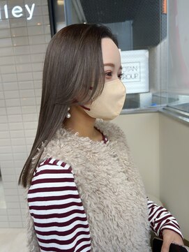 リリー(Lilley) 【lilley 稲永麻衣】オリーブグレージュ+顔周りカット天神/今泉