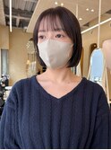 【snuw__hotaru】透明感カラーオリーブカラーボブ