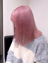ベレーザ 渋谷(BELEZA)&nbsp;6499ベビーピンク艶髪ハイトーンカラーホワイトピンク韓国ボブ