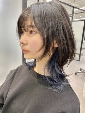 ダブルトーキョー シブヤ(W-TOKYO SHIBUYA) ボブウルフ×インナーカラーネオウルフ ウルフカット