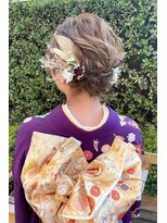 ランズ(LANDS)&nbsp;成人式ヘアセット　アップスタイル 【韓国ヘア 大阪 梅田】