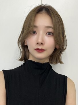 サンド ミュウ 横浜店(sand mieu) ボブディオリーブベージュ髪質改善縮毛矯正フェイスレイヤー