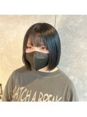 黒髪ボブ/ボブカット/カラー/当日予約OK