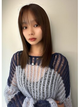 ユアーズヘア 日吉店(youres hair) 髪質改善で作る美髪改善　ツヤ髪ストレート　前髪カット　Aujua