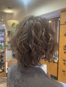 オーガニックマインド 坂戸 鶴ヶ島(organic+mind) ◎小顔スパイラルパーマ×冬の透明感グレージュ