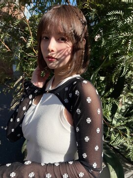 エース (ACE) ACE 横浜 ぱっつん前髪×ブラウン