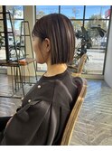 ぱつっとボブ×ハイライト
